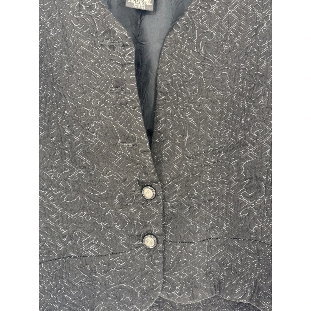 Liz Claiborne Womens Vest 12 Vintage 90s Whimsigoth Dark Academia Corporate Goth